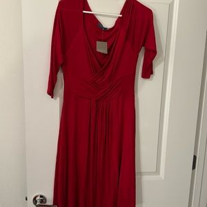 Velvet Anthropologie red dress NWT size large
